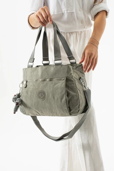 C-1112 Klinkır Kumaş Çapraz El ve Omuz Çantası - Resim 2