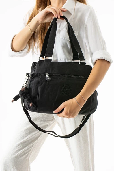 C-1112 Klinkır Kumaş Çapraz El ve Omuz Çantası - 4