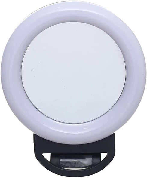 Aynalı Şarjlı Led Selfie Işığı Led Ring Light Halka Telefon Işığı 36 Led 3 Kademe Büyük Boy 12 Cm - 3