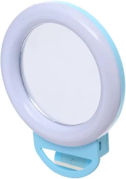 Aynalı Şarjlı Led Selfie Işığı Led Ring Light Halka Telefon Işığı 36 Led 3 Kademe Büyük Boy 12 Cm - 5