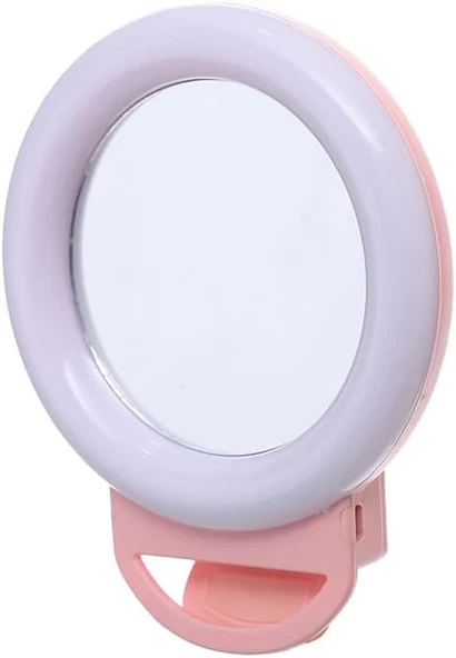 Aynalı Şarjlı Led Selfie Işığı Led Ring Light Halka Telefon Işığı 36 Led 3 Kademe Büyük Boy 12 Cm - 6
