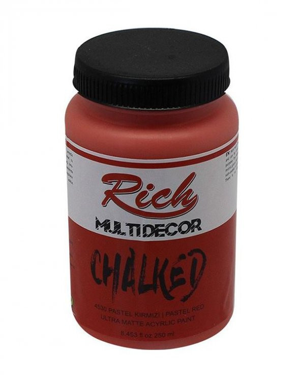 Rich Multi Decor Chalked Akrilik Boya Pastel Kırmızı 250ml