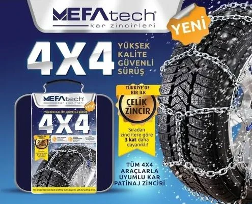 Mefatech 225/60R15 Grup:1000 Takmatik 4x4 Kar Zinciri  (Paket İçeriği 2 adettir) ürün görseli