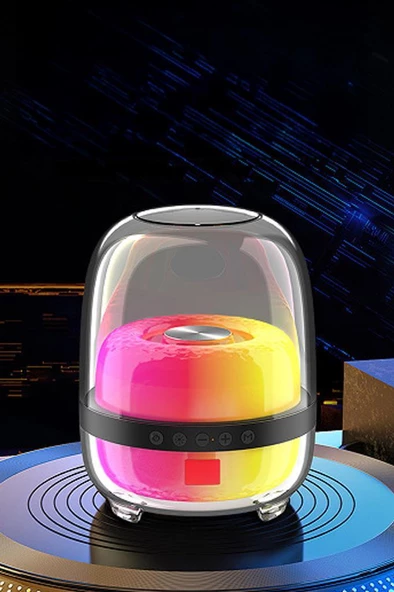 Torima BTS-1843 Siyah Kablosuz Taşınabilir RGB Işıklı Bluetooth Hoparlör Speaker - 2