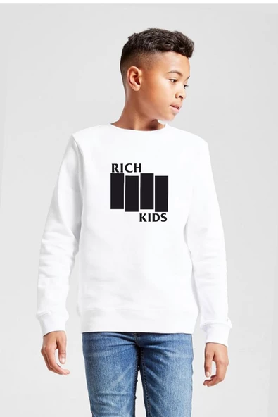 G-Dragon Rich Kids Beyaz Çocuk 2ip Sweatshirt