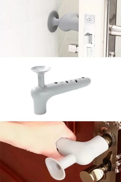 3 Adet Silikon Pencere Kapı Kolu Koruyucu Stoper Duvar Çarpışma Önleyici Aparat - 5