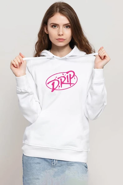 Babymonster Drip Beyaz Kadın 3ip Kapşonlu Sweatshirt ürün görseli