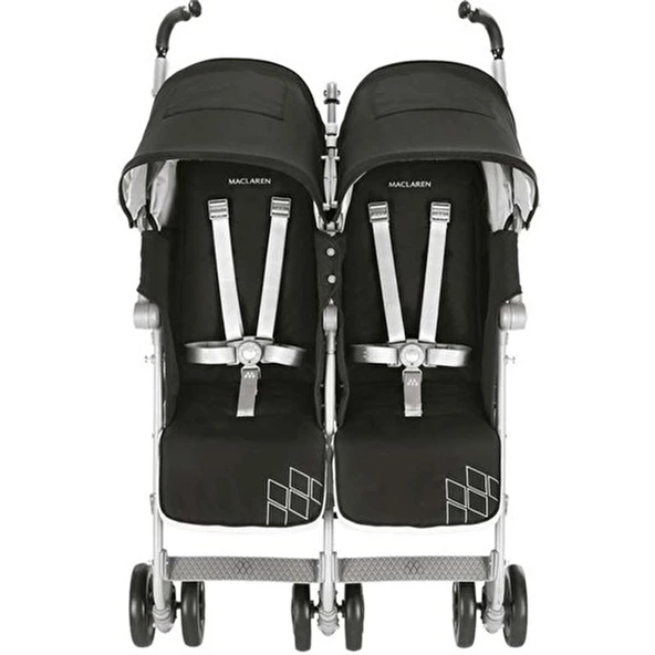 Maclaren Yeni Twin Techno İkiz Bebek Arabası Black - 2