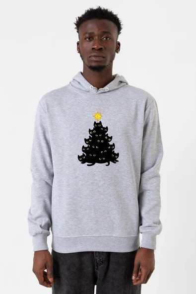 Meowy Christmas Grimelanj Erkek Kapşonlu 3ip Sweatshirt
