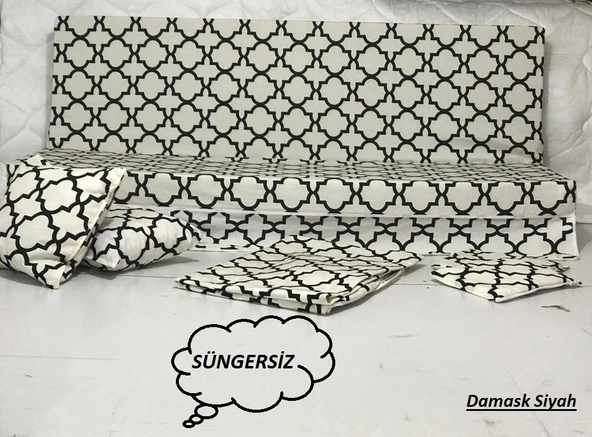 Mandaş Süngersiz 3 Kişilik Salıncak Minder Seti (Pamuklu Kumaş) - 3
