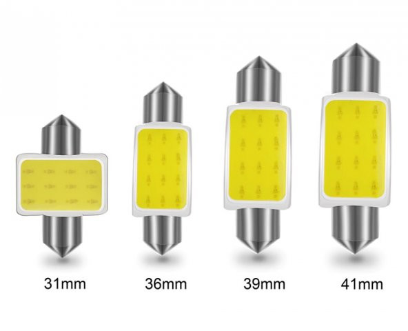 Tavan Led Sofit Led Plaka Ampül 31mm 36mm 39mm 41mm Beyaz 1Adet - 2