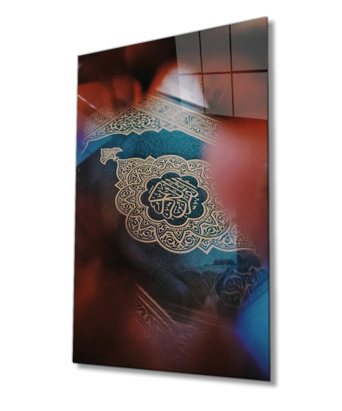 İslami Kaligrafi Motif Dini İslami Dekoratif ve Modern Cam Tablo ürün görseli 1