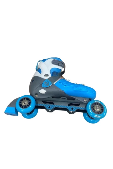 Profesyonel Paten Ayarlanabilir 2+2 ve 2+1+1 Işıklı Metal Gövde Çantalı Çocuk ve Yetişkin Pateni - 5