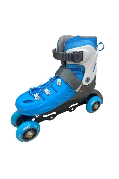 Profesyonel Paten Ayarlanabilir 2+2 ve 2+1+1 Işıklı Metal Gövde Çantalı Çocuk ve Yetişkin Pateni - 2