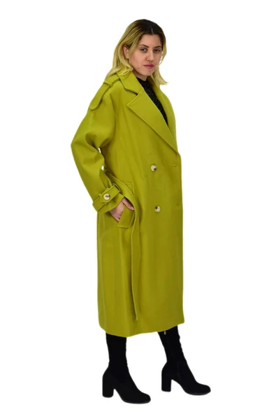 Kadın Uzun Kaşe Kaban BGL-ST04117 - Resim 8