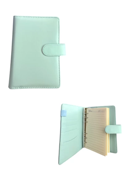 Aytan 1002 Deri Kapak Mıknatıs Tokalı organizer Defter – A5 Çizgili 96 Ypr - 2