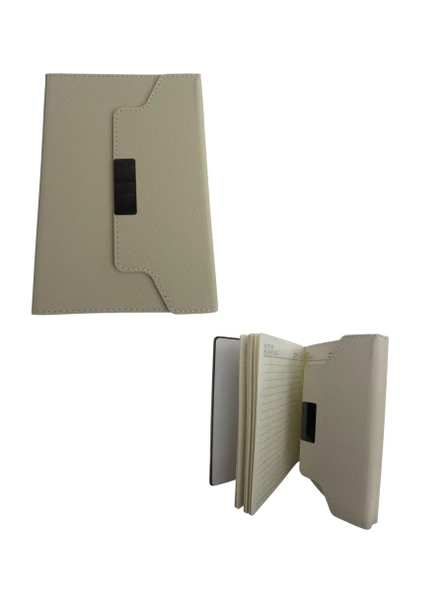 Aytan F-022 Deri Kapak Mıknatıs Tokalı Modelist Defter – A5 Çizgili 116 Ypr - 4