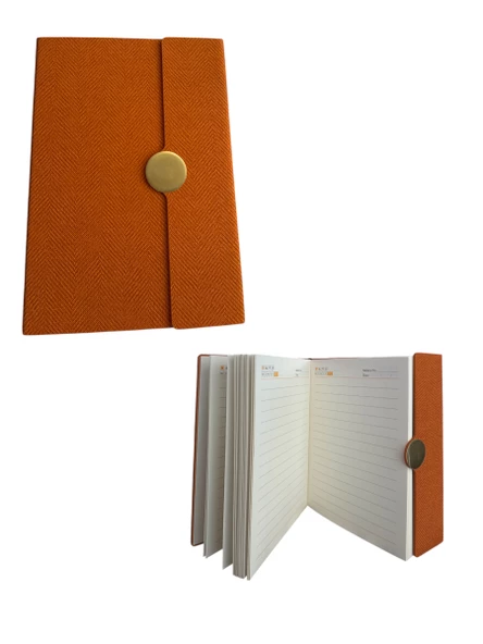 Aytan 25-150 kumaş desen Kapak Mıknatıs Tokalı Modelist Defter – A5 Çizgili 110 Ypr - 3