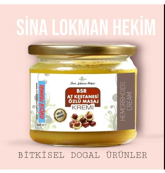 SİNA LOKMAN HEKİM BASUR AT KESTANESİ ÖZLÜ HEMOROİDE KREMİMİZ GÜÇLENDİRİLMİŞ ÖZEL FORMÜLÜMÜZLE KÖKTEN ÇÖZÜM 210 ML.