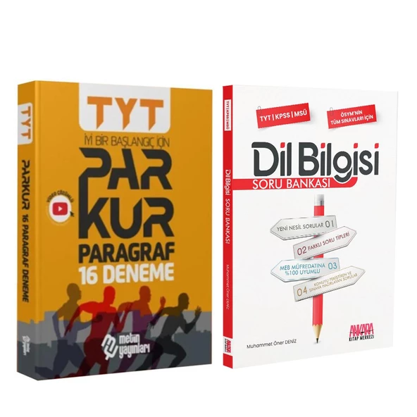 Metin Yayınları TYT Paragraf Parkur Deneme ve AKM Dil Bilgisi Soru Bankası Seti 2 Kitap