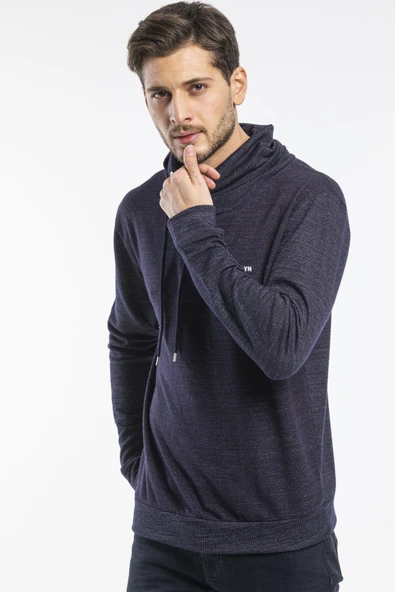 Süperlife Erkek Şal Yaka Regular Fit İnce Sweatshirt SPR 20K43