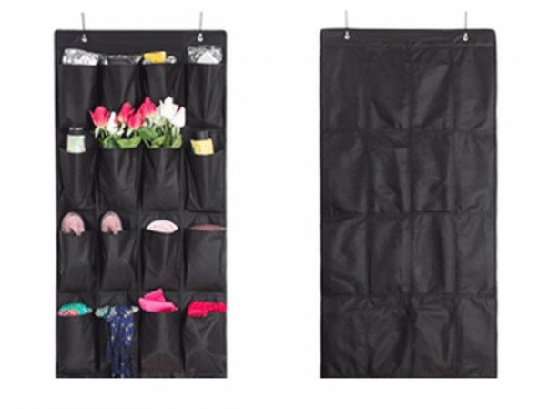 RiverWorld 20 Cepli Kapı Arkası Çok Amaçlı Organizer Düzenleyici Siyah - 3