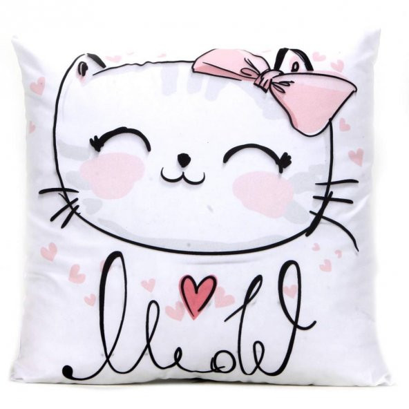 Kedi 2 Li Set Kedi Işıklı Biblo Gece Lambası Kedi Puf Yastık - 3