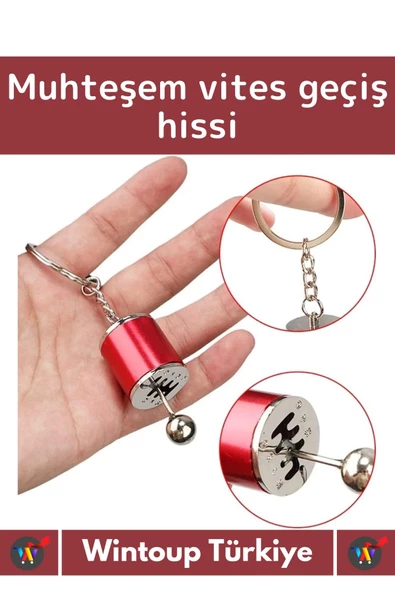 Özel Üretim Yüksek Kaliteli 6 Hız+1  Geri Vites Geçişli Dekoratif Oto Araç Otomobil Vites Anahtarlık - 2