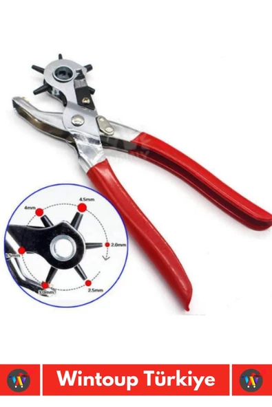 Özel Üretim Yüksek Kaliteli Delik Uç Açıcı Ayarlanabilir 6 Farklı Uçlu Metal Kemer Delme Pensesi - 4