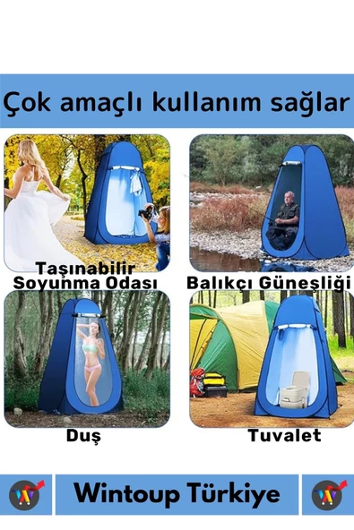 Premium Yüksek Kaliteli Özel Bölmeli Taşıma Çantalı Portable Otomatik Kurulum Kamp Balıkçı Çadırı - 2