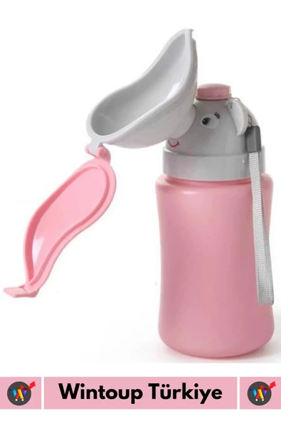 Özel Üretim Dayanıklı Sağlıklı PP Malzeme +2 Yaş Portatif Taşıma İpli Kız Çocuk Lazımlık Pisuvar - 3