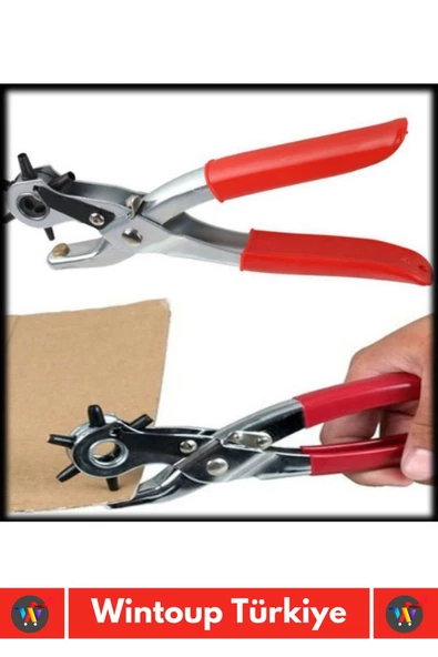 Özel Üretim Yüksek Kaliteli Delik Uç Açıcı Ayarlanabilir 6 Farklı Uçlu Metal Kemer Delme Pensesi - 3