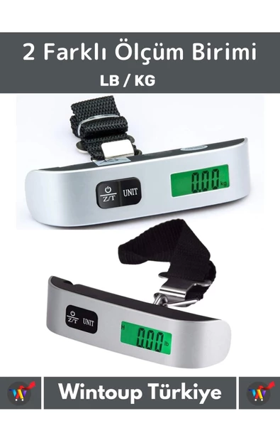 Premium Taşınabilir Seyahat Bavul Ağırlık Tartı Dijital LCD Ekran Kompakt Bagaj Tartısı MAX 50 Kg - 2