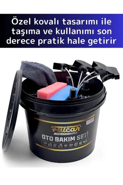 Premium Yüksek Kaliteli Oto Araç Bakım 12 Parça Otomobil İç Dış Bakım Temizlik Full Oto Bakım Seti - 2