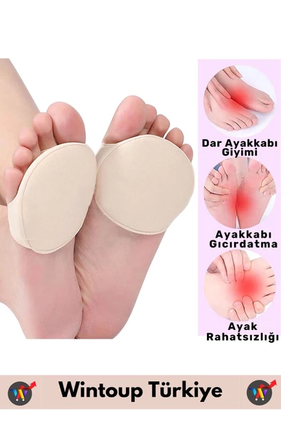 Premium Yüksek Kaliteli Ortopedik Kayma Önleyici Ter Emici Ayak Parmak Altı Desteği 3 Çift - 4