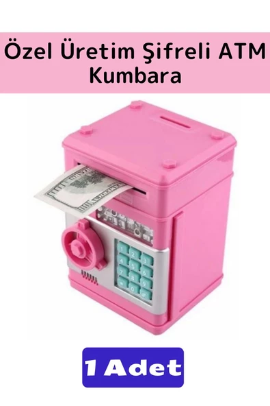 Özel Üretim Yüksek Kaliteli Değiştirilebilir Şifreli Kağıt Madeni Para Dekoratif Pilli Atm Kumbara ürün görseli