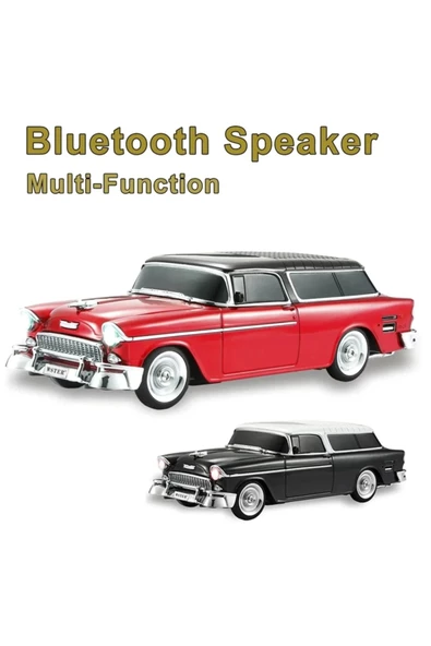 Deluxe Klasik Araba Bluetooth Hoparlör Speaker 10w Output Tws Fm Radyo Sd Kart Usb - 3