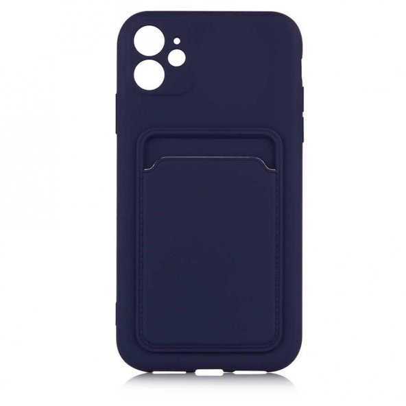 Apple iPhone 11 Kılıf Ofix Silikon Kartlık Cüzdan Kapak - 5