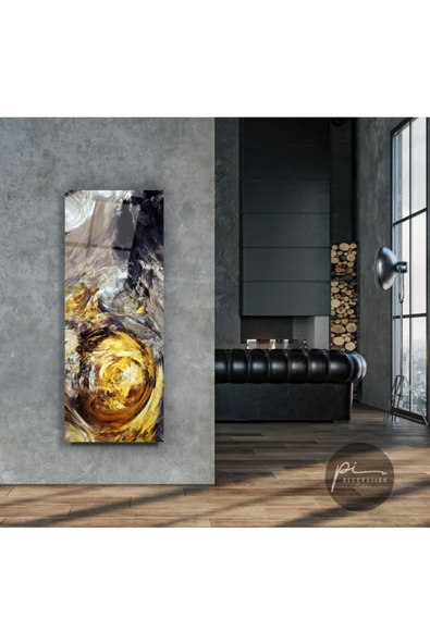 Mermer Desen Panoramik Dekoratif ve Modern Cam Tablo