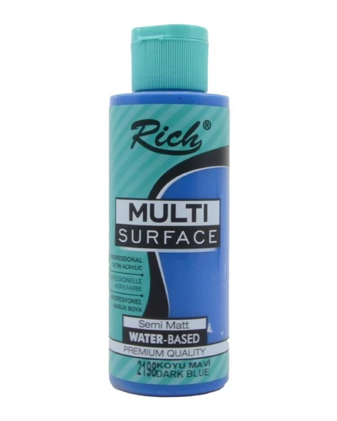 Rich Multi Surface Akrilik Boya Koyu Mavi 120cc