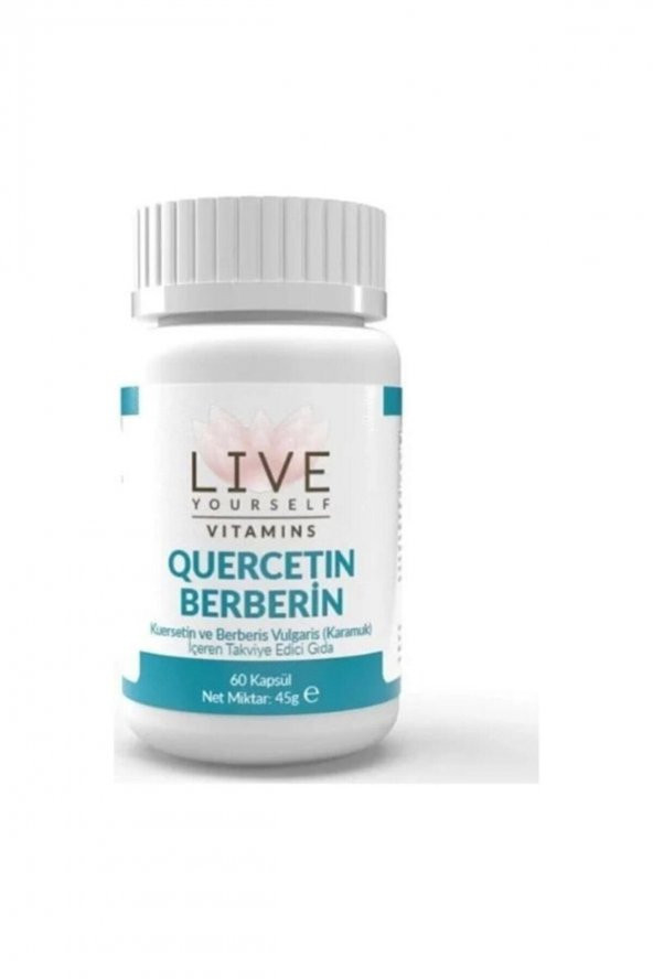 Live Vitamins Quercetin Berberin 60 Kapsül
