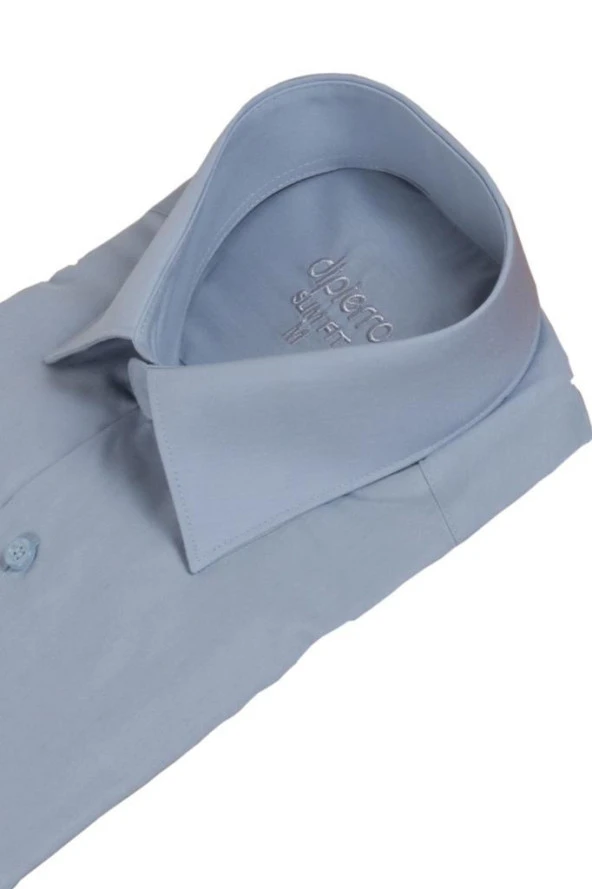 Erkek Gri Gömlek Dar Kesim Uzun Kollu RAR00733 - 2