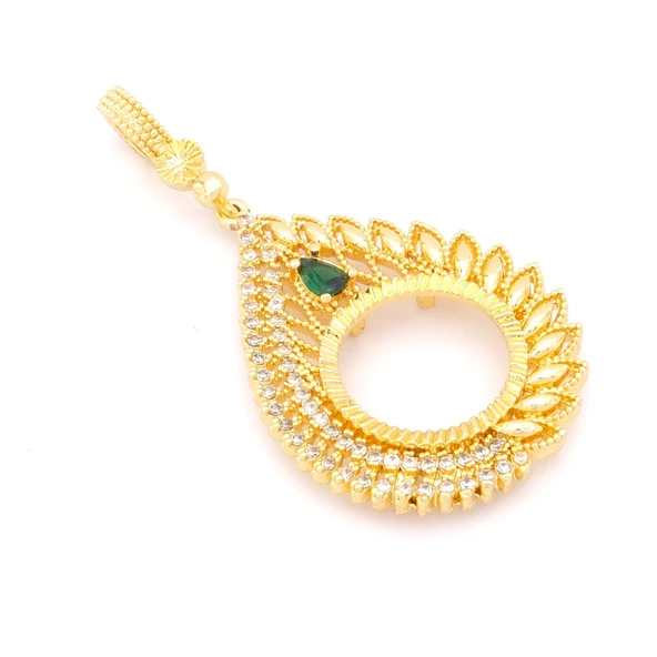 Çeyrek Altın Çerçeveli Kolye Ucu Altın Kaplama-TGR-687 - Resim 4