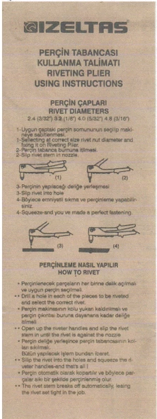 İzeltaş Perçin Tabancası 260 MM - Resim 4