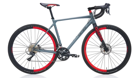 Carraro Gravel G0 Claris 16 Vites MD Fren 28 Jant Gravel Bisiklet Mat Antrasit Siyah Kırmızı 48 Kadro