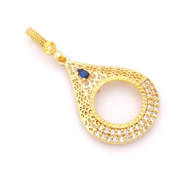 Çeyrek Altın Çerçeveli Kolye Ucu Altın Kaplama TGR-700 - Resim 3