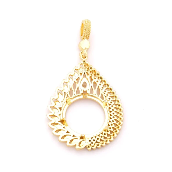 Çeyrek Altın Çerçeveli Kolye Ucu Altın Kaplama TGR-685 - Resim 5