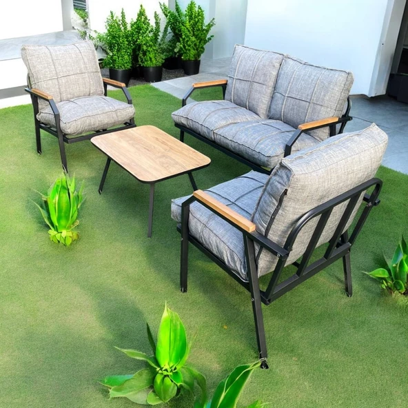 YAREN 2 1 1 Sehpa Hediyeli Pofuduk Balkon Takımı, Bahçe Mobilyası, Çay Seti, Kafe Oturma Grubu - 3