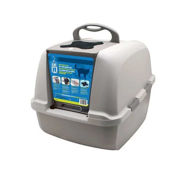 Catit Kapalı Kedi Tuvalet Kabini Koyu Gri ürün görseli