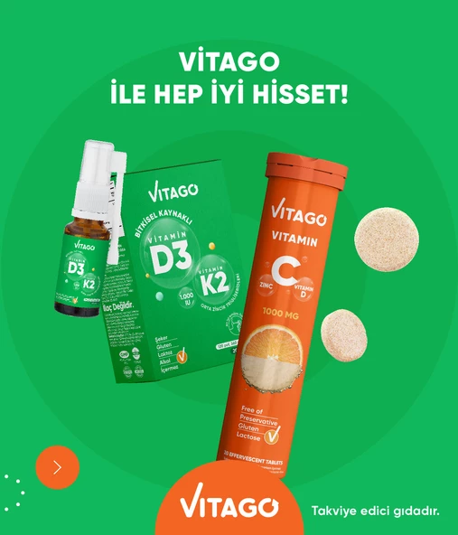 2li-Vitago Vitamin D3+Vitamin C Efervesan Tablet - 2